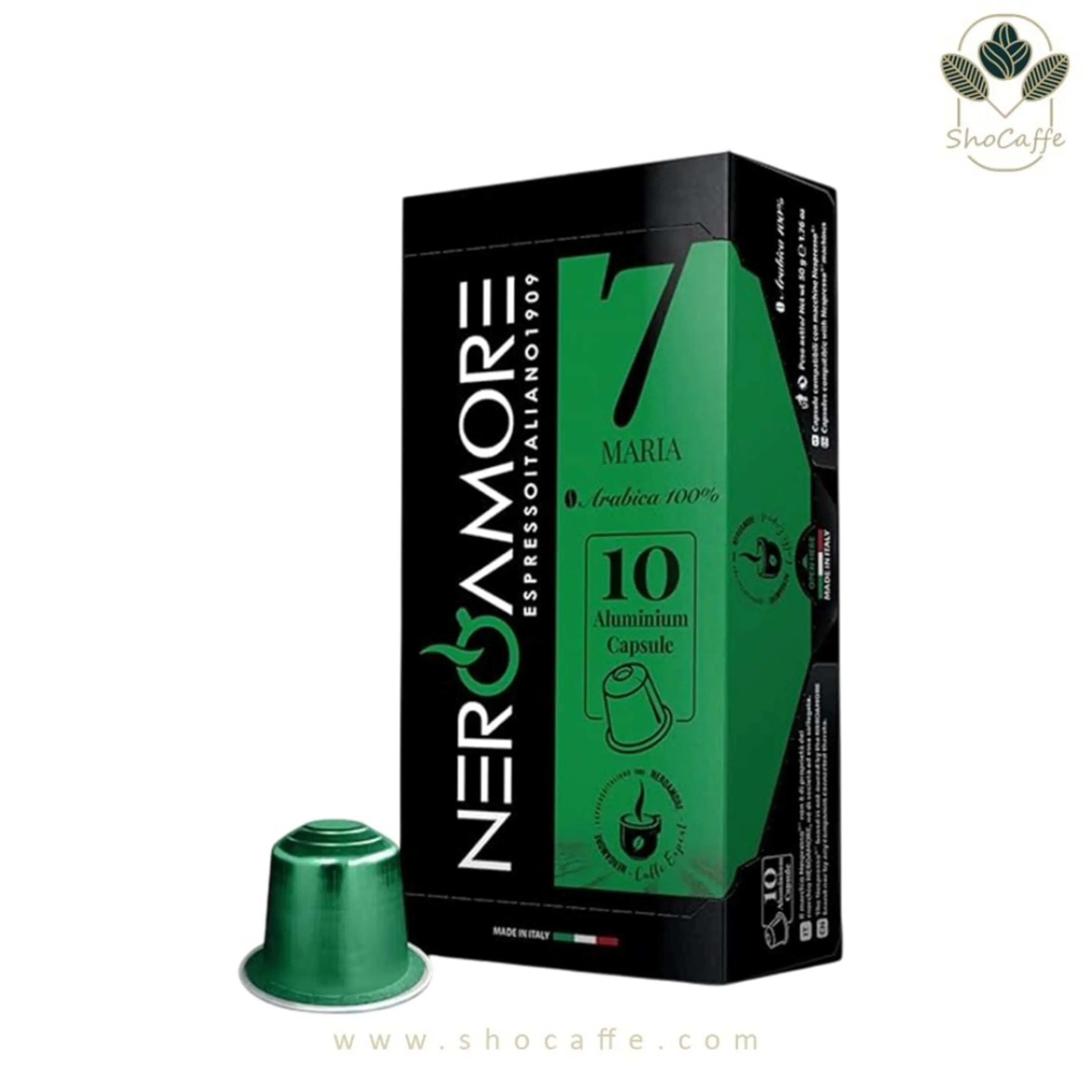 کپسول قهوه نسپرسو نروآمور مدل ماریا Neroamore Maria